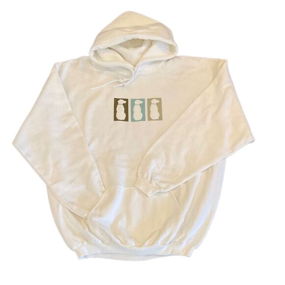 Gildan Tops - Three Dogs Gildan NEW Unisex XXL Pullover WHITE Hoodie